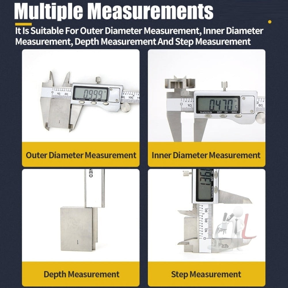 0-150mm LCD Digital Calipers Electronic Digital Vernier Caliper, 0-150mm (Silver)