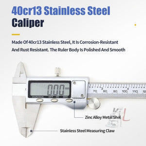 0-150mm LCD Digital Calipers Electronic Digital Vernier Caliper, 0-150mm (Silver)