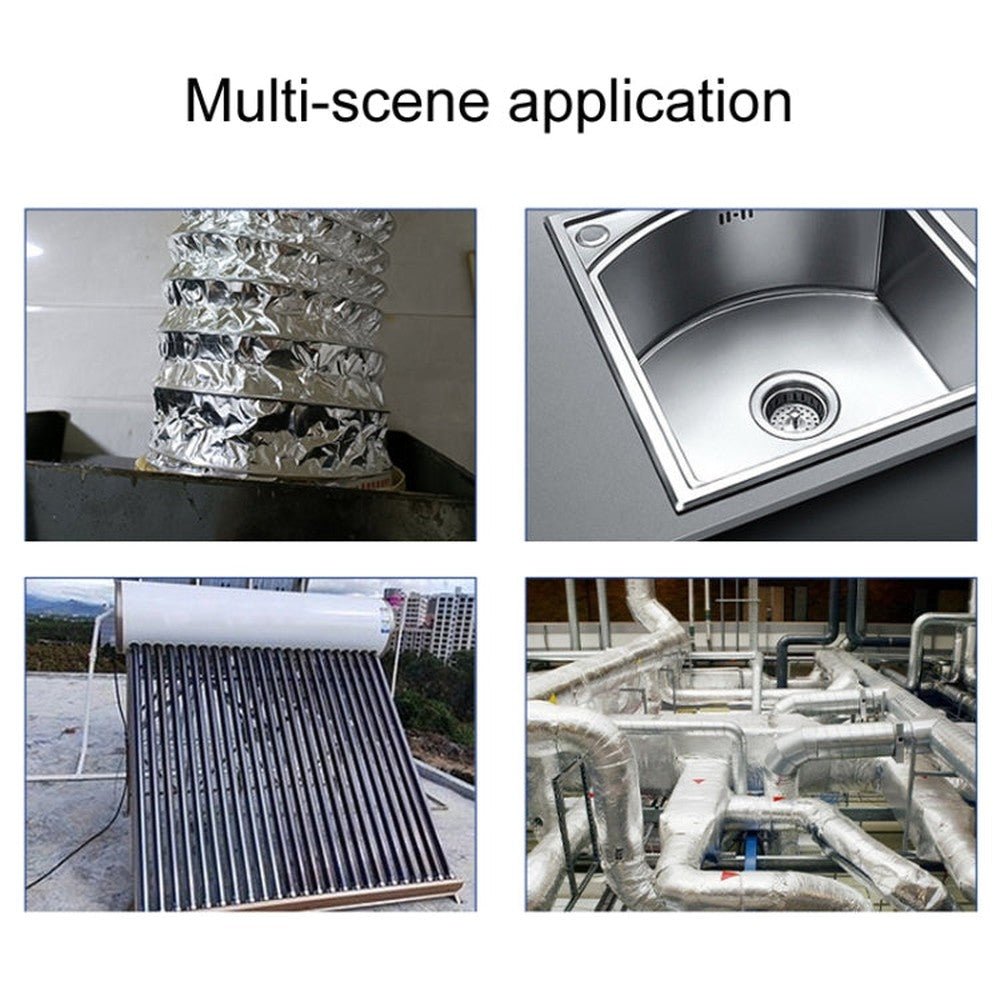 0.15mm Glass Fiber Cloth Aluminum Foil Tape Air - Conditioning Pipe Waterproof Seam Sealing Tape, 3cm x 5m, 3cm x 10m, 3cm x 20m, 5cm x 5m, 5cm x 10m, 5cm x 20m - laboratorydeal