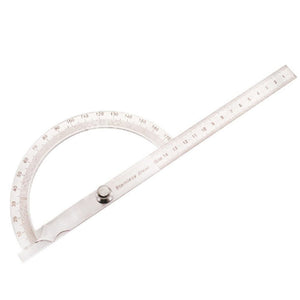 0-180 Degree Stainless Steel Protractor Angle Finder with 0-150mm Arm Measuring Ruler Tool, 0-150mm Ruler