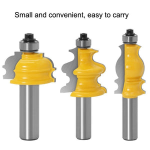 1/2 Handle Woodworking Engraving Machine Trimmer Cutting Tool With Wooden Box, 10 PCS / Set - laboratorydeal