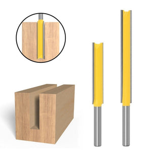 1/4 Handle Extended Double - Edged Straight Knife Trimming Machine Cutter Head, 1/4x3/8x50mm, 1/4x3/8x76mm, 2 PCS/Set 1/4 Handle - laboratorydeal