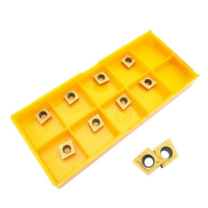 10 PCS/Box CNC Inner Hole Diamond Blade Boring Cutter Grain Steel Special Alloy Cutter Head, CCMT120404(R0.4), CCMT120408(R0.8) - laboratorydeal