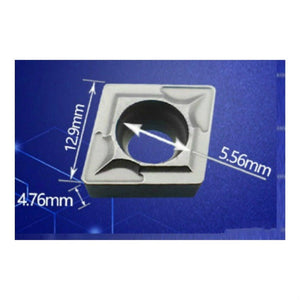 10 PCS/Box CNC Inner Hole Diamond Blade Boring Cutter Grain Steel Special Alloy Cutter Head, CCMT120404(R0.4), CCMT120408(R0.8) - laboratorydeal