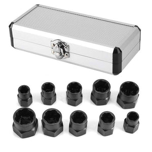 10 PCS / Set Nut Extractor Screw Removal Tool Break Wire Bolt Extractor, High, Short - laboratorydeal