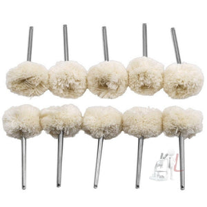 10 PCS/Set Wool Polishing Head Wool Polishing Wheel Electric Grinder Accessories, Wool Polishing Head - laboratorydeal