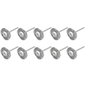 10 PCS Wire Brush Metal Descaling Polishing Brush To Remove Oxide Layer Flat Polishing Brush, Pen Shape 3×5MM, Pen Shape 3×8MM, Bowl Shape3×15MM, Bowl Shape3×25MM, Flat 3×25MM - laboratorydeal