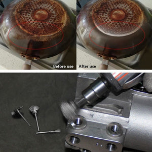 10 PCS Wire Brush Metal Descaling Polishing Brush To Remove Oxide Layer Flat Polishing Brush, Pen Shape 3×5MM, Pen Shape 3×8MM, Bowl Shape3×15MM, Bowl Shape3×25MM, Flat 3×25MM - laboratorydeal