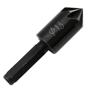 10 mm 13 mm Woodworking Hole Drilling Positioning Board 1/4 Hex Handle Seven - blade Chamfering Knife Edger, Seven - blade - laboratorydeal