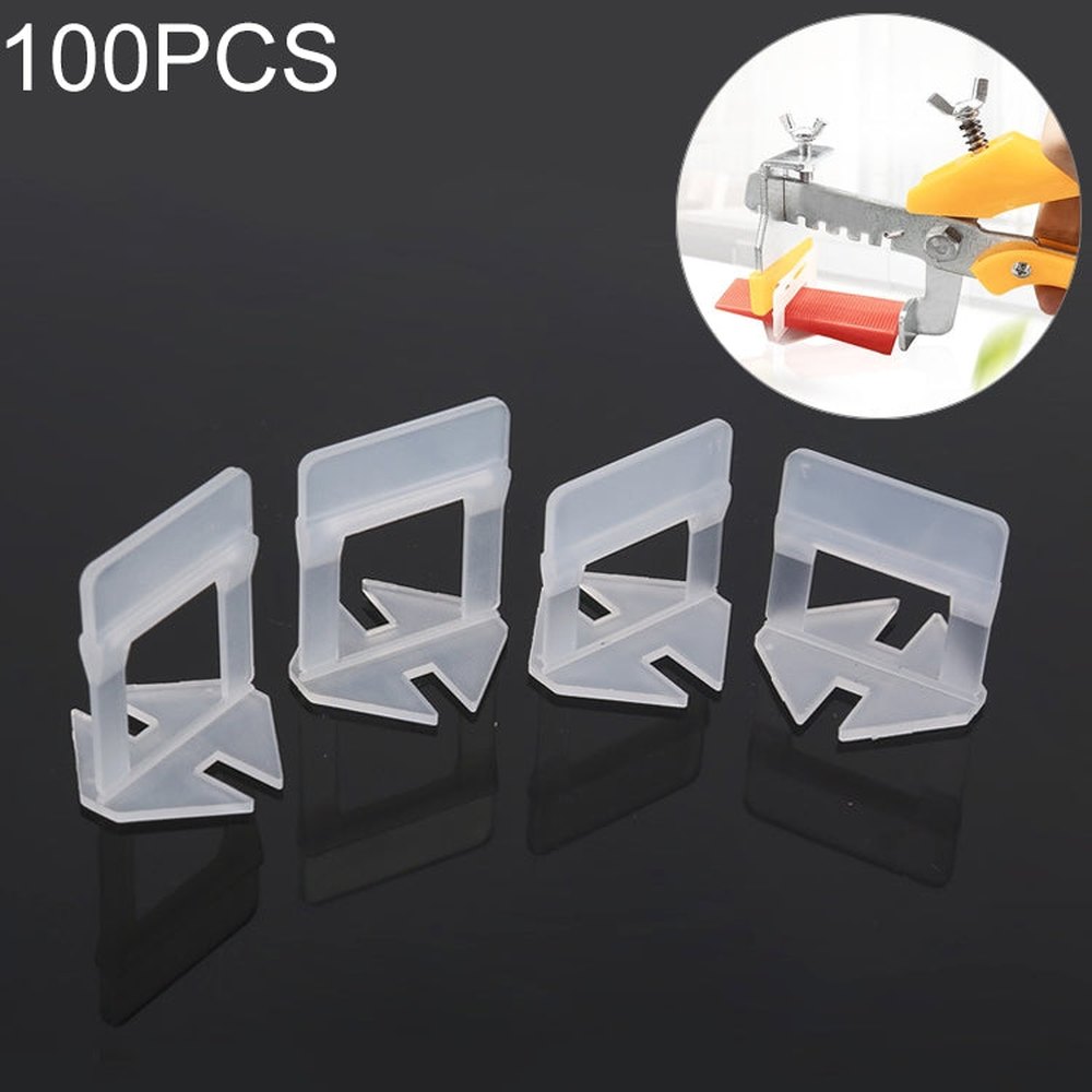 100 PCS 1.5mm Tile Leveling System Clips Kit Wall Floor Tile Spacer Tiling Tool for Paving Locator Tool OG6480, 1.5mm