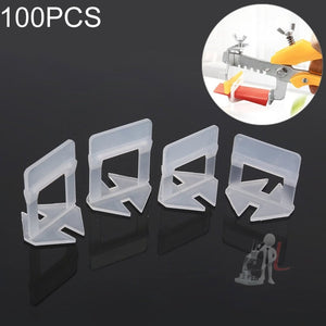 100 PCS 2.5mm Tile Leveling System Clips Kit Wall Floor Tile Spacer Tiling Tool for Paving Locator Tool OG6480, 2.5mm