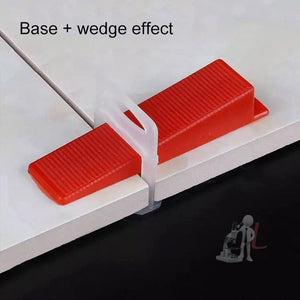 100 PCS 2.5mm Tile Leveling System Clips Kit Wall Floor Tile Spacer Tiling Tool for Paving Locator Tool OG6480, 2.5mm