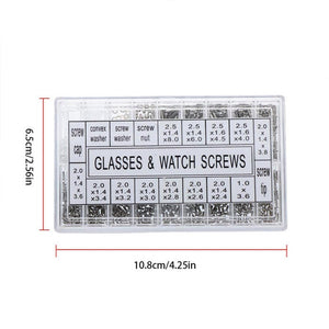 1000pcs Box Watch Glasses Repair Screw Set - laboratorydeal