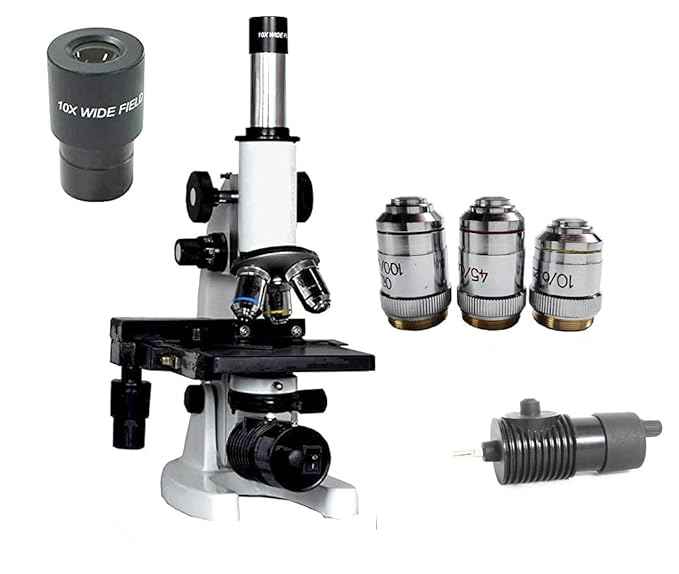 Medical 1500X Microscope with Mechanical Stage with LED Lamp and 50 Blank Slides