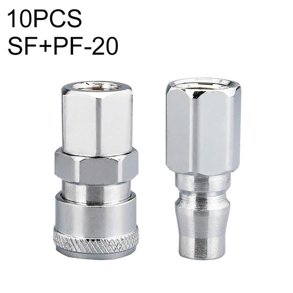 10pcs C-type Self-lock Air Tube Pneumatic Quick Fitting Connector, SF+PF-20, SF+PF-30, SF+PF-40, SH+PH-20, SH+PH-30, SH+PH-40, SM+PM-20, SM+PM-30, SM+PM-40, SP+PP-20, SP+PP-30, SP+PP-40