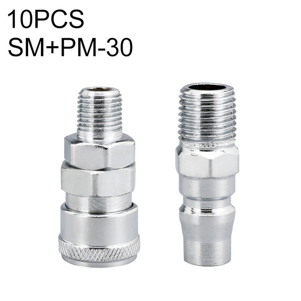 10pcs C - type Self - lock Air Tube Pneumatic Quick Fitting Connector, SF+PF - 20, SF+PF - 30, SF+PF - 40, SH+PH - 20, SH+PH - 30, SH+PH - 40, SM+PM - 20, SM+PM - 30, SM+PM - 40, SP+PP - 20, SP+PP - 30, SP+PP - 40 - laboratorydeal