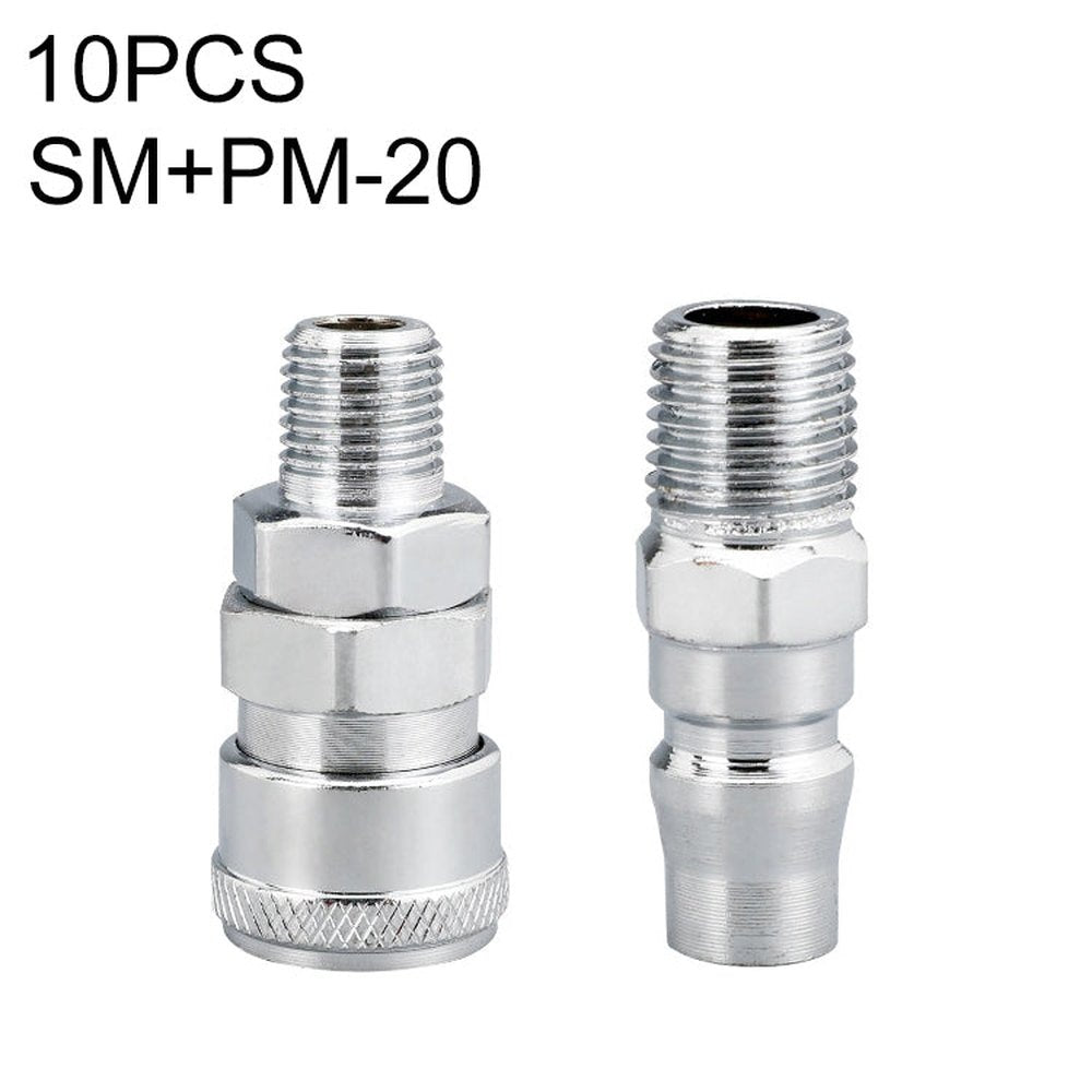 10pcs C - type Self - lock Air Tube Pneumatic Quick Fitting Connector, SF+PF - 20, SF+PF - 30, SF+PF - 40, SH+PH - 20, SH+PH - 30, SH+PH - 40, SM+PM - 20, SM+PM - 30, SM+PM - 40, SP+PP - 20, SP+PP - 30, SP+PP - 40 - laboratorydeal