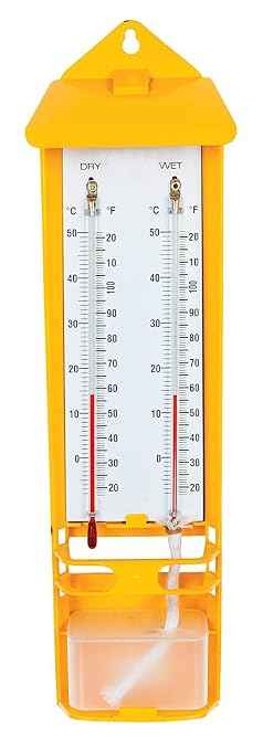 Wet and Dry Bulb Hygrometer for measuring humidity