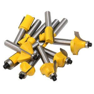 12 PCS / Set Woodworking Engraving Machine Trimmer Cutting Tool, 8 Handle With Wooden Box, 8 Handles Without Wooden Box - laboratorydeal