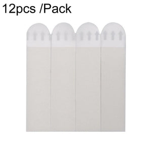 12pcs /Pack Strong Stainless Adhesive Removable Sticky Hooks Household Fixing Tearable Backing Stickers, 16 x 29mm, 16 x 46mm, 20 x 46mm, 16 x 70mm, 19 x 92mm, 38 x 38mm - laboratorydeal