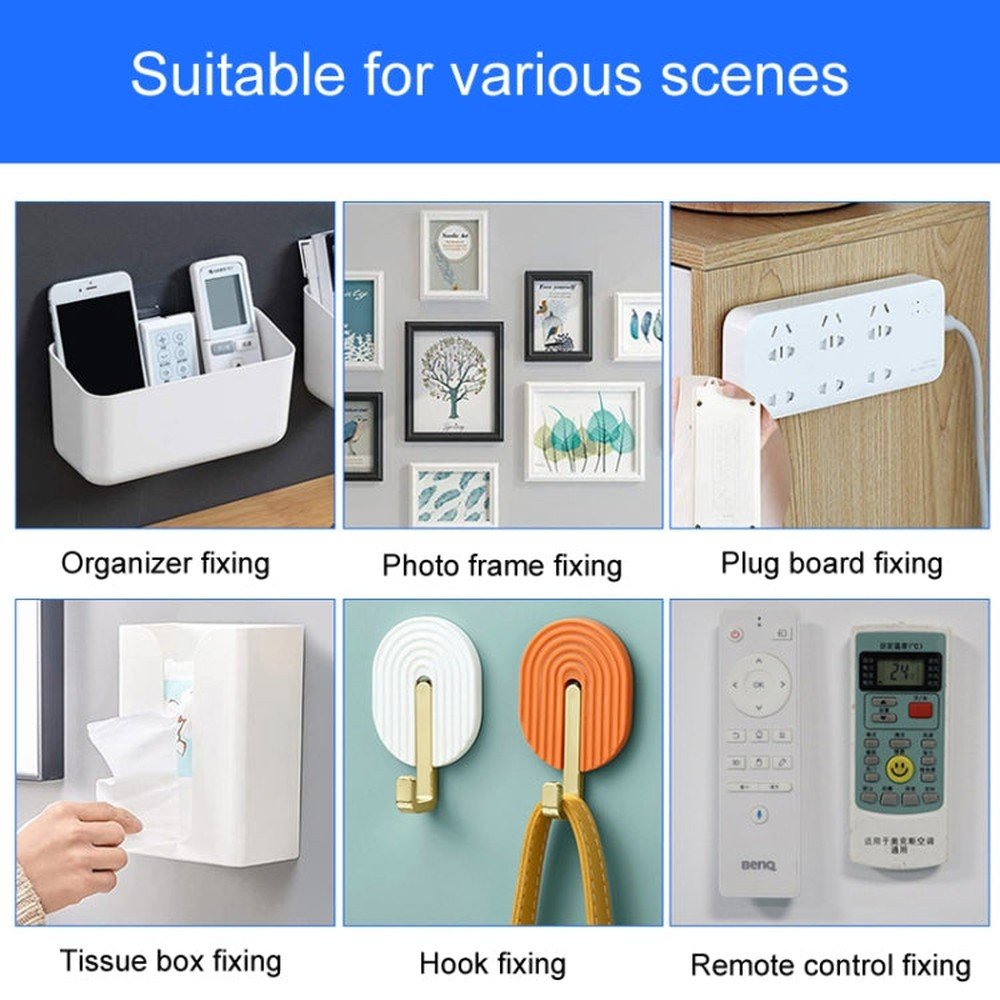 12pcs /Pack Strong Stainless Adhesive Removable Sticky Hooks Household Fixing Tearable Backing Stickers, 16 x 29mm, 16 x 46mm, 20 x 46mm, 16 x 70mm, 19 x 92mm, 38 x 38mm - laboratorydeal