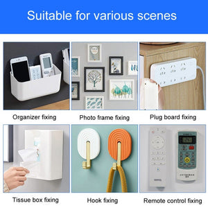 12pcs /Pack Strong Stainless Adhesive Removable Sticky Hooks Household Fixing Tearable Backing Stickers, 16 x 29mm, 16 x 46mm, 20 x 46mm, 16 x 70mm, 19 x 92mm, 38 x 38mm - laboratorydeal