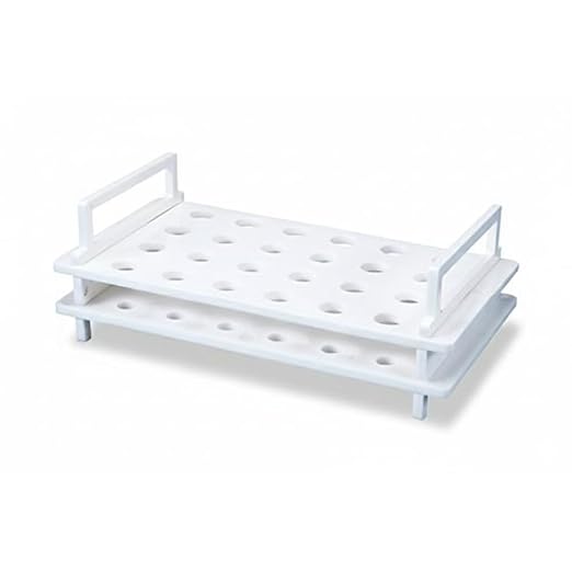 Micro Centrifuge Tube Rack 48 Tube Capacity Polypropylene Lab Tube Holder for 1.5 ml & 2 ml Microfuge Tubes Chemical Resistant, Durable Laboratory