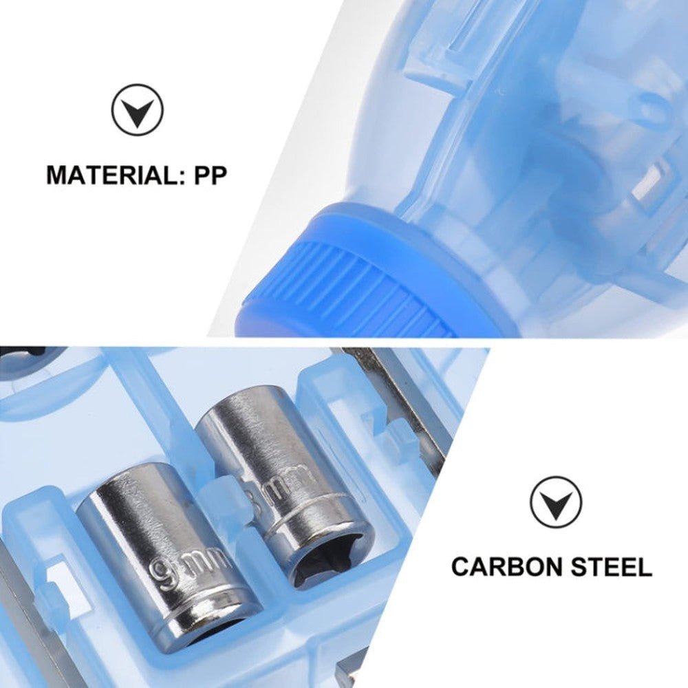 15 In 1 Drinking Bottle Tool Set Transparent Plastic Box Utensil Kit - laboratorydeal