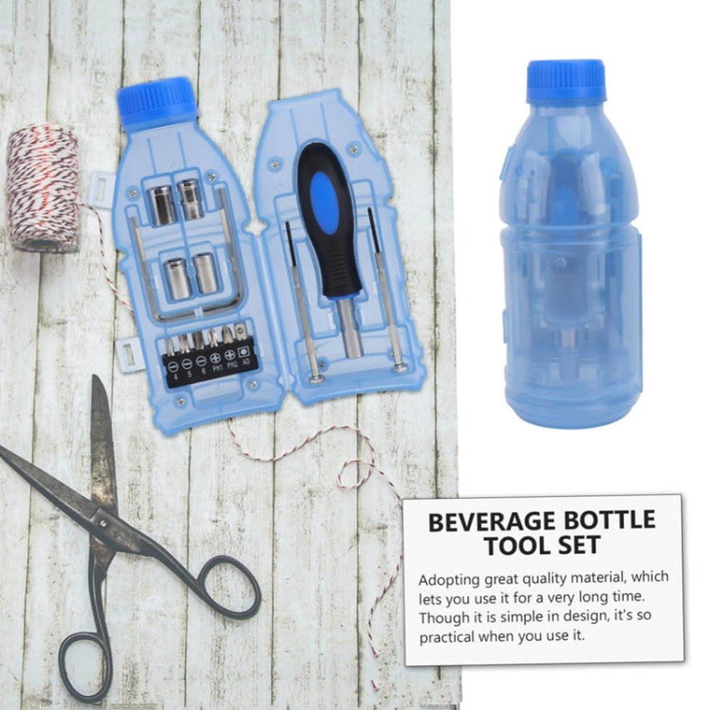 15 In 1 Drinking Bottle Tool Set Transparent Plastic Box Utensil Kit - laboratorydeal
