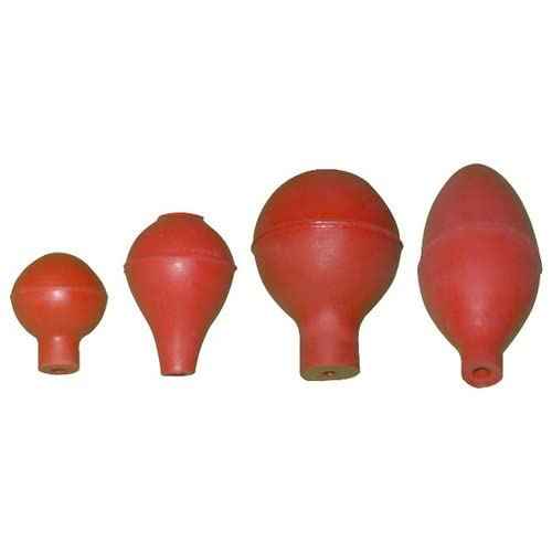 Laboratory Pipette Suction Bulbs, Red Rubber, Pack of 4, Multiple Sizes