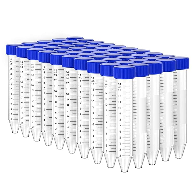 15ml Centrifuge Tubes (Pack of 50) – Sterile & Leak-Proof Lab Tubes for Scientific & Research Use,Graduated Centrifuge Tube, Conical Bottom, Polypropylene For Medical use,Research Centre and Hospitals