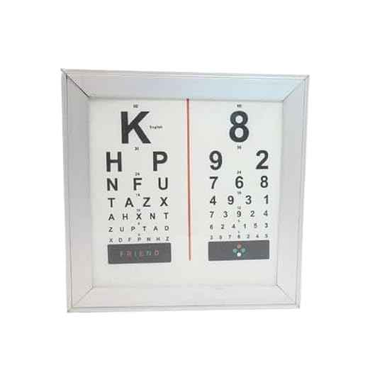 2 Section Vision Chart for Optometrists – Advanced Eye Testing & Vision Therapy Chart for Eye Exams, Diagnostic & Clinical Use.