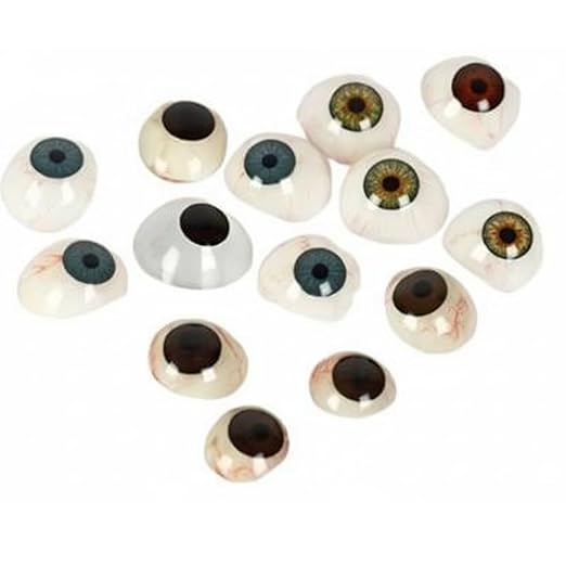 Artificial Eye Prosthetic Ocular Prosthesis Realistic Mixed Colors Pack of 12pcs Ideal for Medical Training, Ophthalmology, Cosmetology