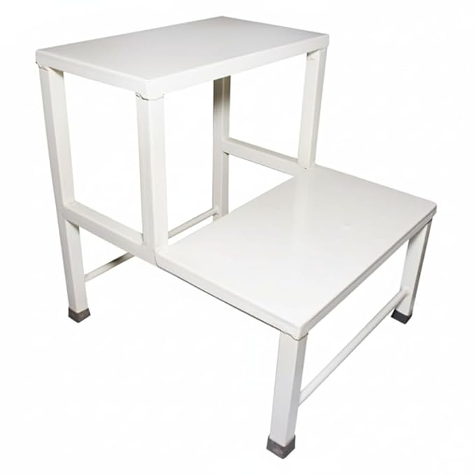 Foot Step Double Two-Step Footstool Dual-Step Footstool Two-Tier Step Stool with Double Height Durable Non-Slip Step Stool for Home, Kitchen, Bathroom, Kids