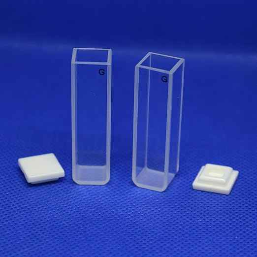 Glass Cuvette for Spectrophotometer Pathlength: 10mm 3.5 ml Volume, 340-2500 nm Range, 4 Optical Windows, size 45x12.5x12.5 mm,