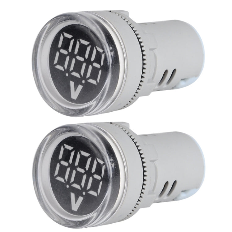 2 PCS DC Voltage Signal Indicator 22mm Round 6-100V Universal Voltmeter, 6-100V Red, 6-100V White, 6-100V Blue, 6-100V Green, 6-100V Yllow laboratorydeal