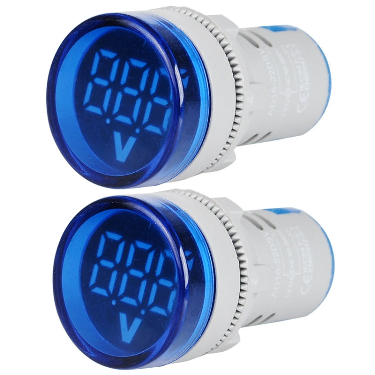 2 PCS DC Voltage Signal Indicator 22mm Round 6-100V Universal Voltmeter, 6-100V Red, 6-100V White, 6-100V Blue, 6-100V Green, 6-100V Yllow laboratorydeal