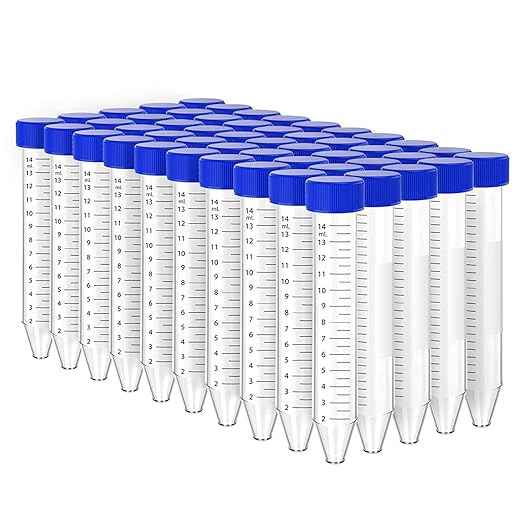Non- Sterilized 15ml Graduated Centrifuge Tube, Polyproplyene, Conical Bottom,Leak Proof Tubes Pack of 25