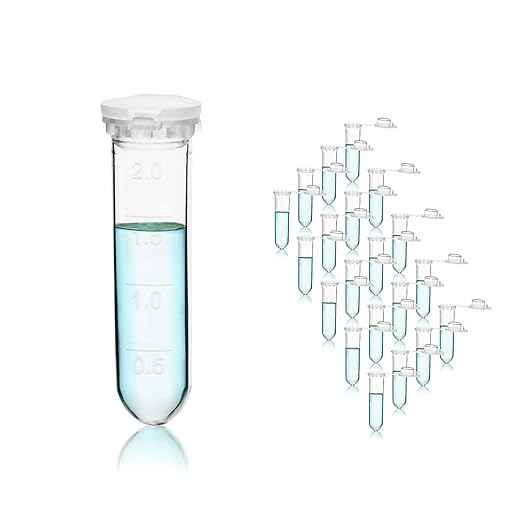 Micro Centrifuge Tubes 2.0 ML Pack of 500, For Research, School, Collages
