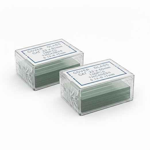 Microscopic Cover Slips (Cover Glass) Pack of 200 (22 X 50 MM)