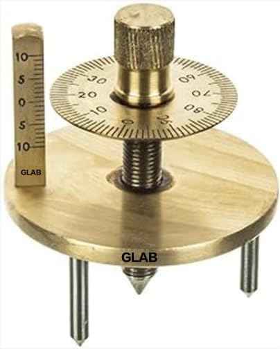 INDIA Double Disk Spherometer for Laboratory Use | Precision Measurement Instrument for Physics and Chemistry Labs