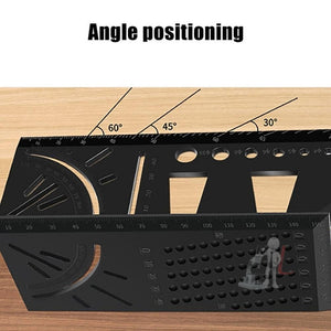 3D Woodworking Stop Gauge Aluminum Alloy Multi-function Angle Ruler, 3D Angle Ruler