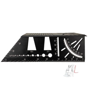 3D Woodworking Stop Gauge Aluminum Alloy Multi-function Angle Ruler, 3D Angle Ruler