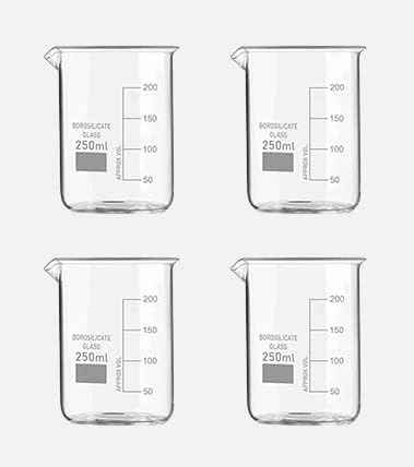 Z Glass Borosilicate Glass Beaker (250ml, 4)