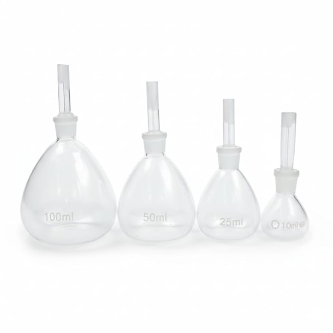 Specific Gravity Bottle Pycnometer Density & Archimedes’ Bottle Precision Laboratory Glassware for Density Measurement & Material Analysis