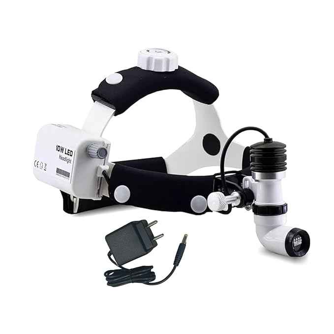 Portable LED Surgical Headlight with Fixed Spot Headband for dantle Clinic, use in Small Would Operations