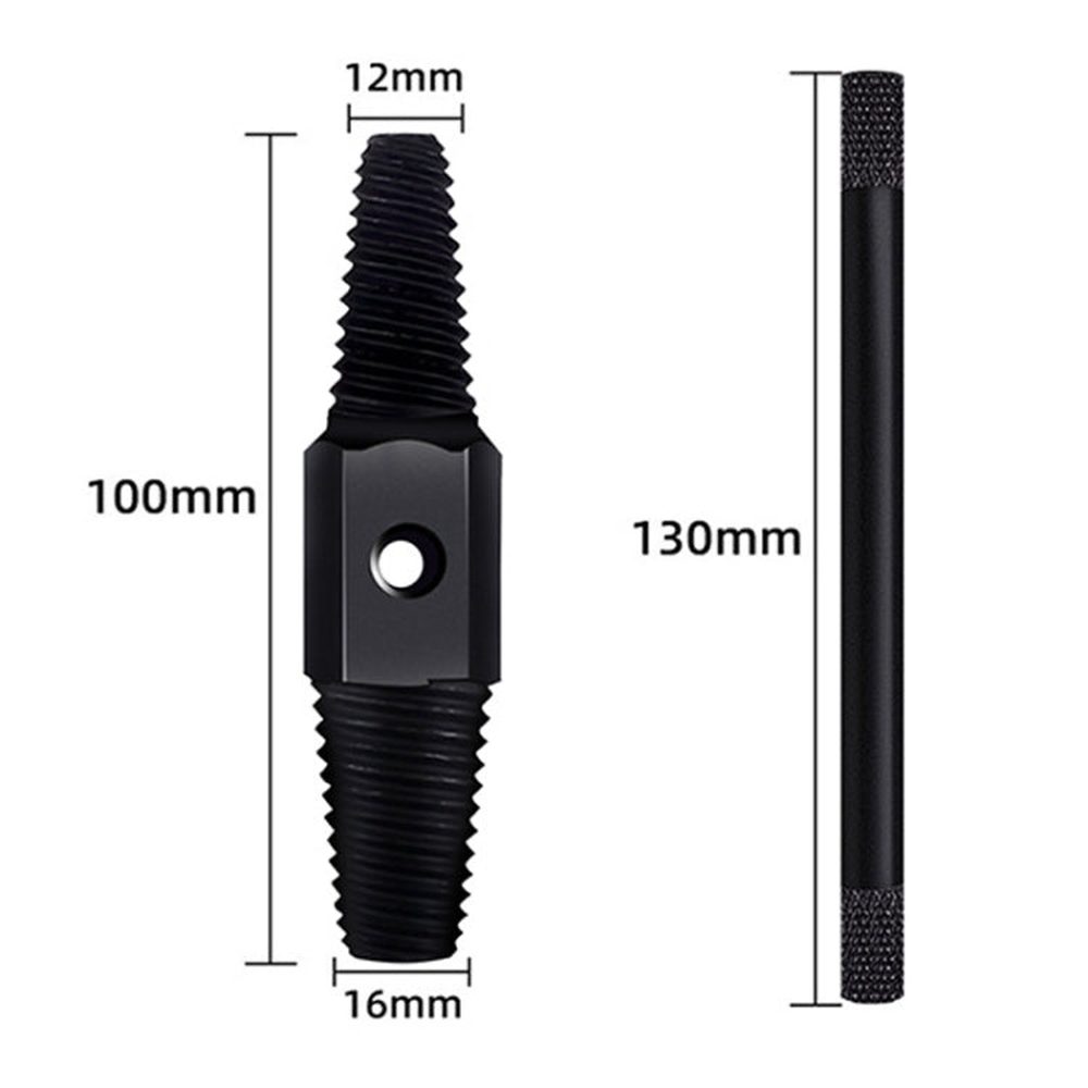 4 / 6 Points Faucet Break Screw Remover Smooth Silky Tooth Double - headed Screw Tool, Black - laboratorydeal
