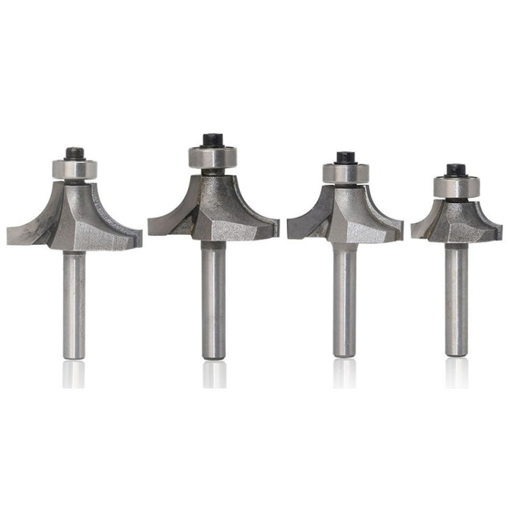4 PCS/Set Round Corner Woodworking Cutter Trimming Machine Alloy Cutter Head, 4 PCS/Set Alloy Cutter Head - laboratorydeal