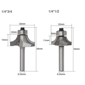 4 PCS/Set Round Corner Woodworking Cutter Trimming Machine Alloy Cutter Head, 4 PCS/Set Alloy Cutter Head - laboratorydeal