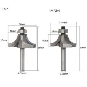4 PCS/Set Round Corner Woodworking Cutter Trimming Machine Alloy Cutter Head, 4 PCS/Set Alloy Cutter Head - laboratorydeal